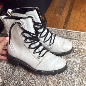 White Leather Women's Boots